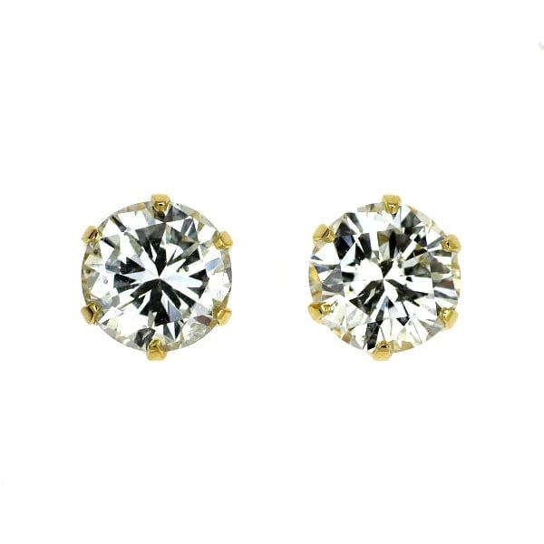 BRAND NEW K18YG DIAMOND EARRINGS: Brand New K18YG Diamond Earrings Brand: None Type/Style: piercing Material: Metal Purity K18, Metal Gold, Main Stone/Creation Natural Color: None Size: Length/Width/Diameter5.8 Accessories: