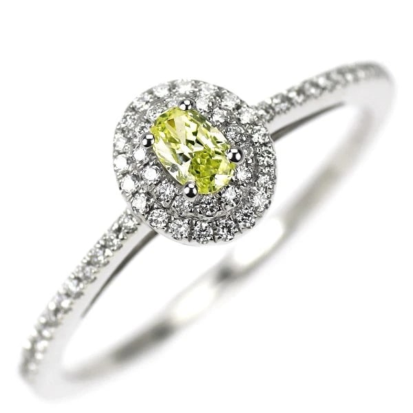 K18WG OVAL DIAMOND RING: K18WG Oval Diamond Ring Brand: None Type/Style: Ring Material: Metal Purity K18, Metal Gold, Main Stone/Creation Natural Color: White Gold Size: 6 US Accessories: None Accessories Notice:
