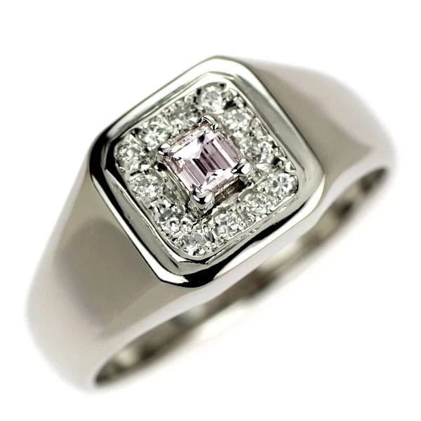 PT900 NATURAL PINK DIAMOND RING FAINT PINK: Pt900 natural pink diamond ring Faint Pink Brand: None Type/Style: Ring Material: Metal Purity 900, Metal Platinum, Main Stone/Creation Natural Color: None Size: 7.75 - 8 US Accessories: None