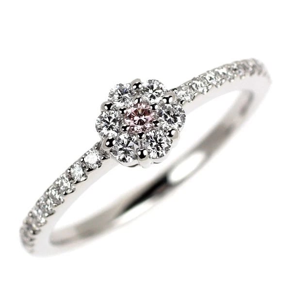 PT950 NATURAL PINK DIAMOND RING: Pt950 natural pink diamond ring Brand: None Type/Style: Ring Material: Metal Purity 950, Metal Platinum, Main Stone/Creation Natural Color: Platinum Size: 5.5 - 5.75 US Accessories: None