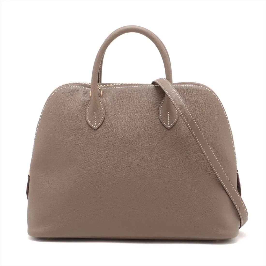 Hermes BOLIDE 1923 30 VEAU EPSOM ETOUPE GOLD (1 of 9)