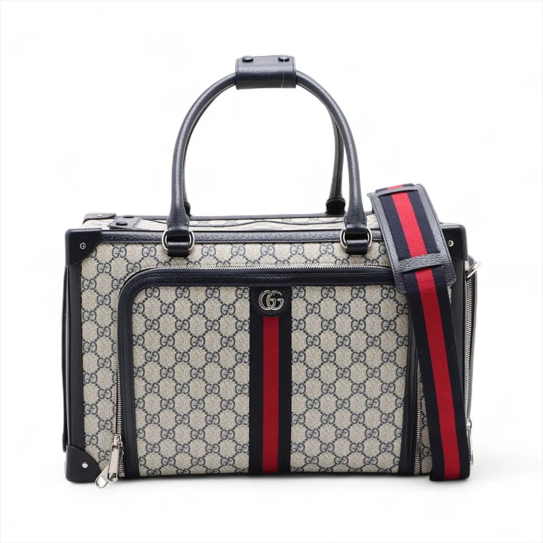 GUCCI GG SUPREME WEB PVCX LEATHER 2 WAY HANDBAG (1 of 7)