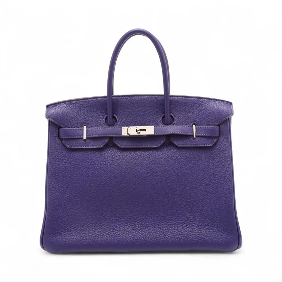 Hermes BIRKIN 35 LE TOURNAY TAURILLON CLEMENCE IRIS SILVER: Hermes Birkin 35 Le Tournay Taurillon Clemence Iris Silver Brand: Hermes Type: Hand bag Material: Taurillon Clemence Color: Iris Size: Height:10.2inch Length:13.8inch Depth:7.3inch Handle height:4