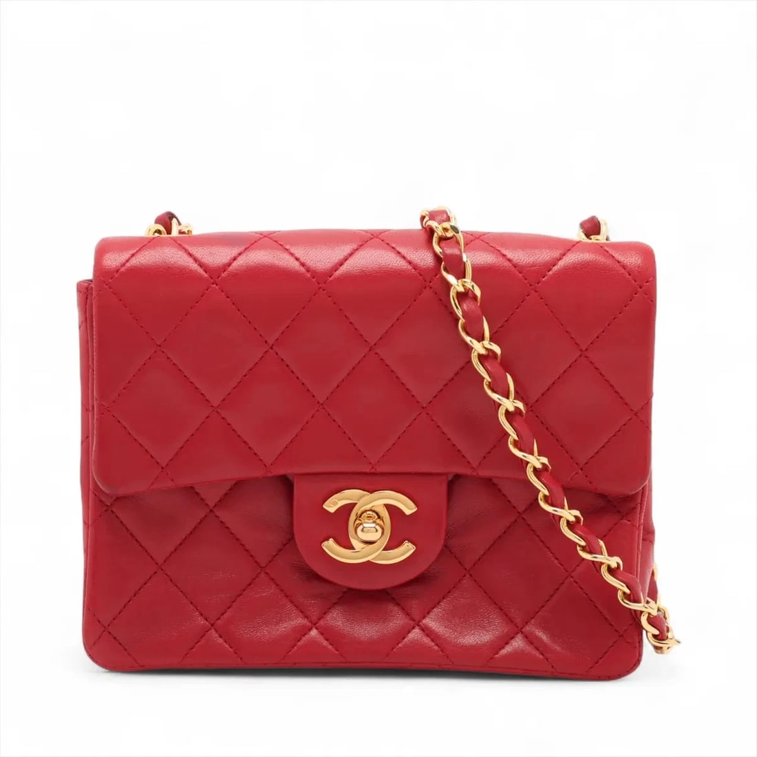 CHANEL MINIMATRASSE 17 LAMBSKIN SINGLE FLAP SINGLE CHAIN BAG (1 of 8)