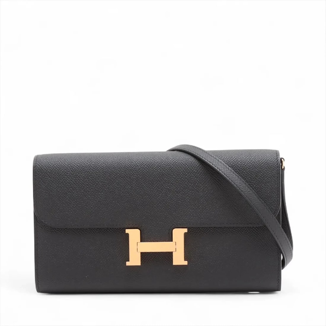 Hermes CONSTANCE LONG TOGO VEAU EPSOM BLACK GOLD: Hermes Constance Long Togo Veau Epsom Black Gold Brand: Hermes Type: Shoulder bag Material: Veau Epsom Color: Black Size: Height:4.7inch Length:8.1inch Depth:1.2inch Shoulder height:21.1inch 