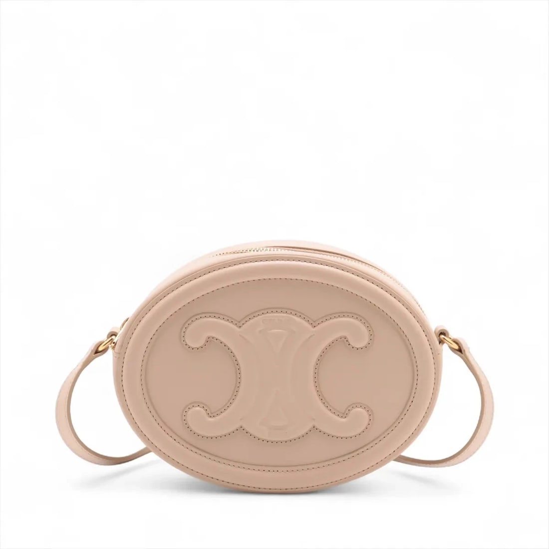 CELINE OVAL PERTH CUIR TRIOMPHE LEATHER SHOULDER BAG (1 of 6)