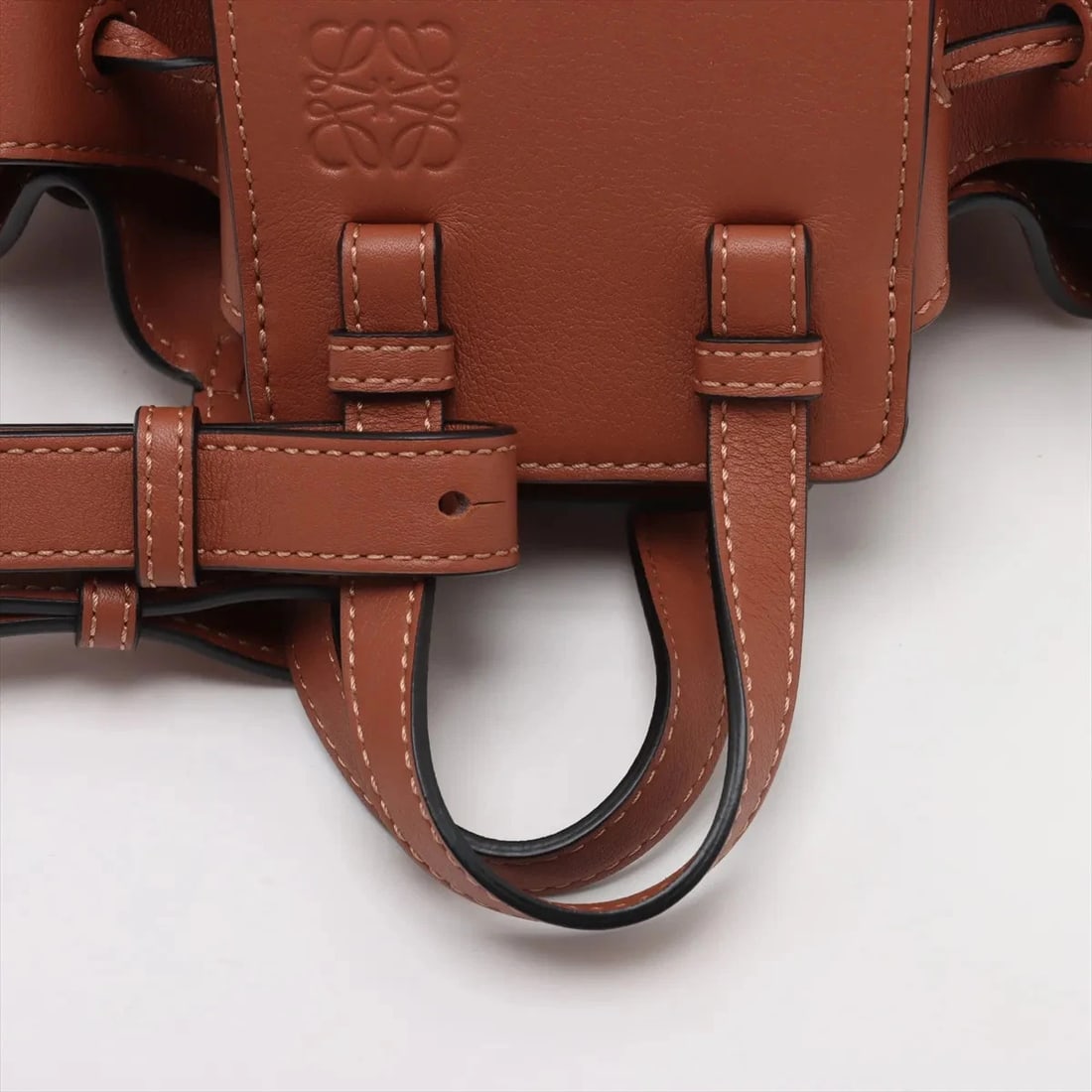 LOEWE HAMMOCK DRAWSTRING MINI LEATHER 2 WAY HANDBAG - 5