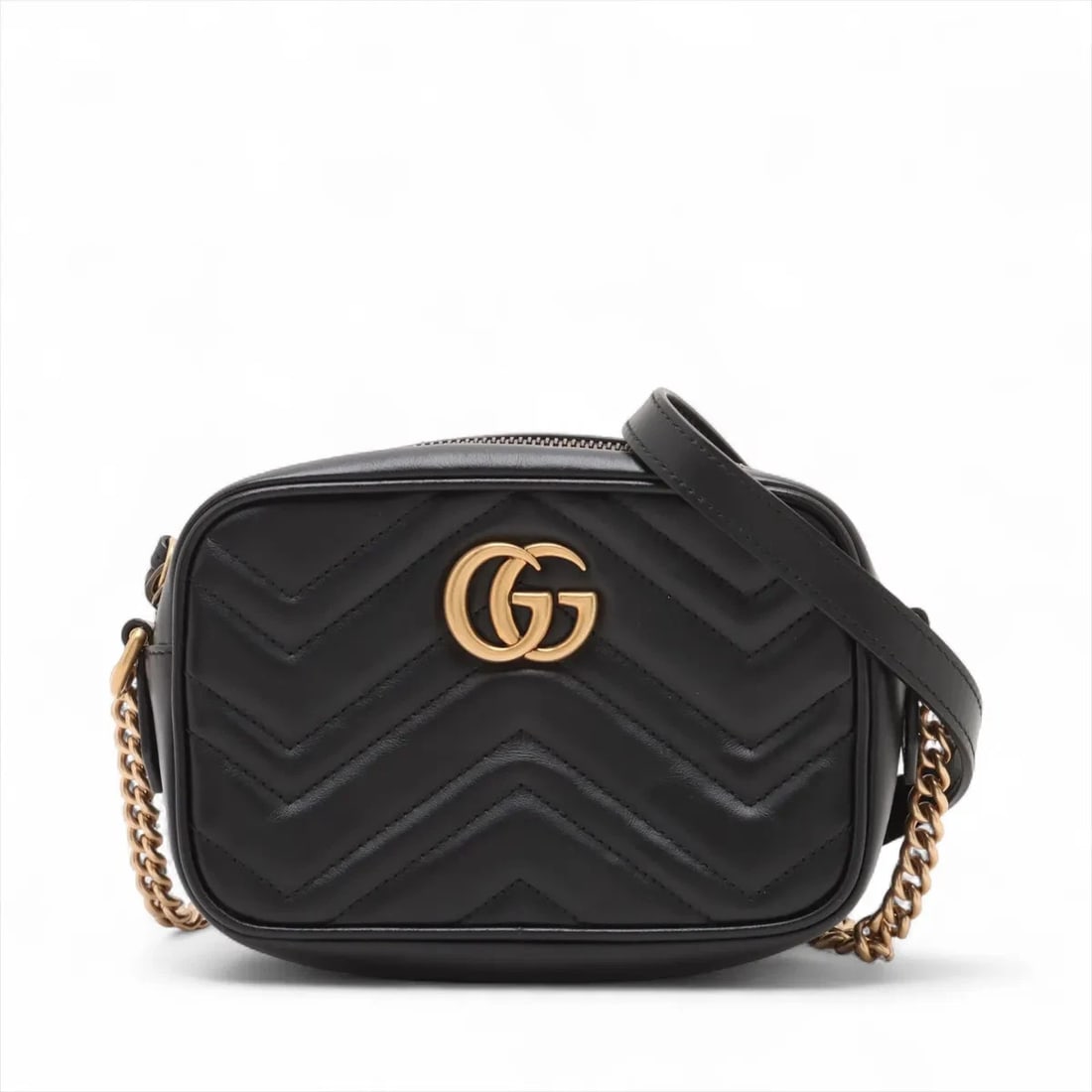 GUCCI GG MARMONT LEATHER CHAIN SHOULDER BAG (1 of 5)