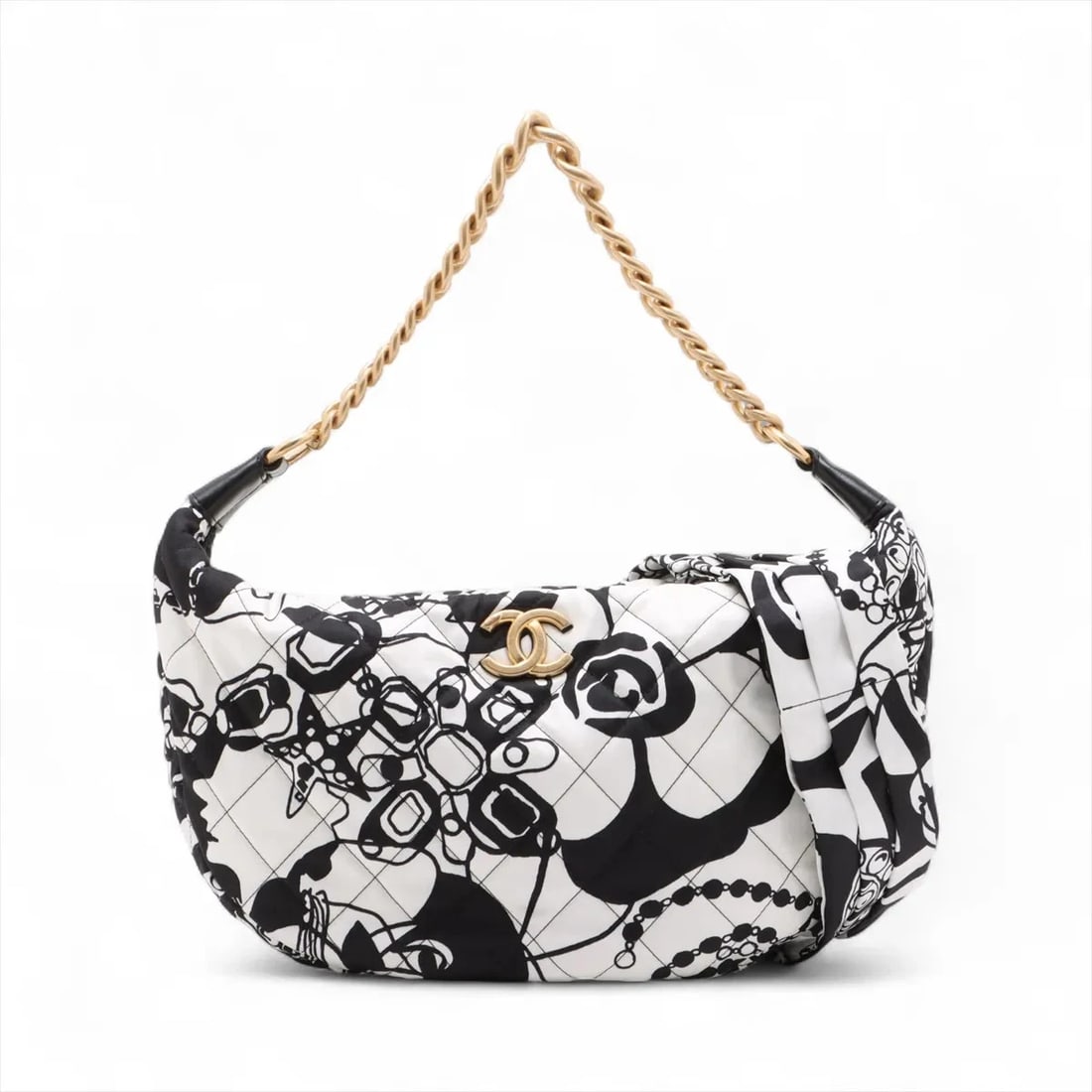 CHANEL COCO MARK NYLON X LEATHER 2 WAY SHOULDER BAG: Chanel Coco Mark nylon x leather 2 Way Shoulder Bag Brand: Chanel Type: Shoulder bag Material: Nylon Color: White Size: Height:9.3inch Length:14.4inch Depth:2.0inch Handle height:7.7inch Accessor