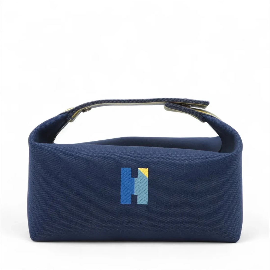 Hermes BRID A BLACK PM CANVAS NAVY BLUE SILVER (1 of 5)