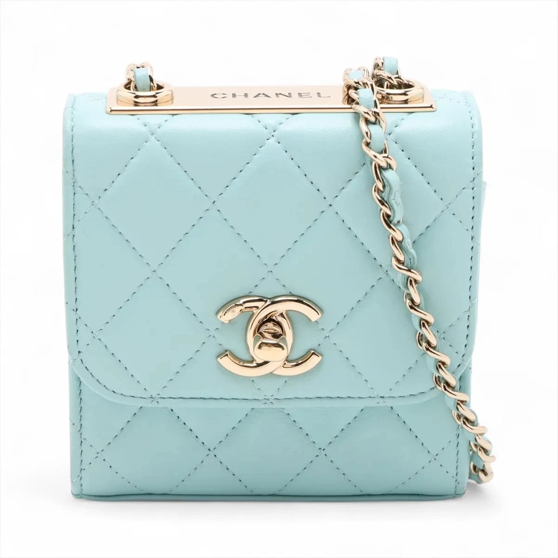 CHANEL MINI TRENDY CC LAMBSKIN CHAIN SHOULDER BAG (1 of 5)