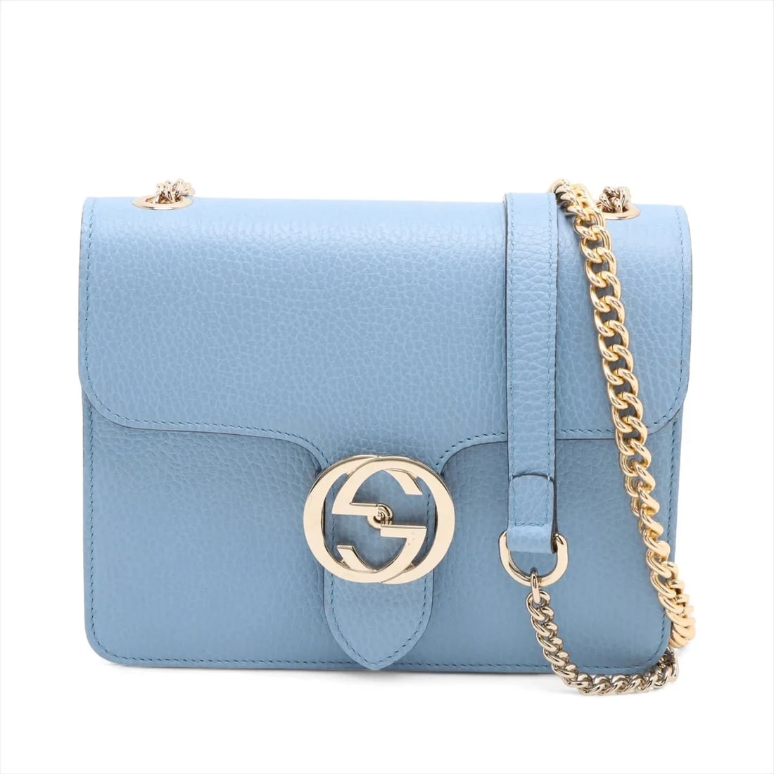 GUCCI INTERLOCKING G LEATHER CHAIN SHOULDER BAG (1 of 5)