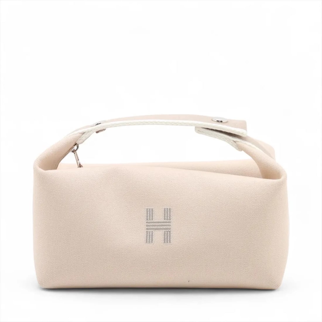 Hermes BRID A BLACK PM CANVAS BEIGE SILVER: Hermes Brid A Black PM canvas Beige Silver Brand: Hermes Type: Hand bag Material: canvas Color: Beige Size: Height:4.9inch Length:8.1inch Depth:4.7inch Handle height:1.8inch Accessories: None