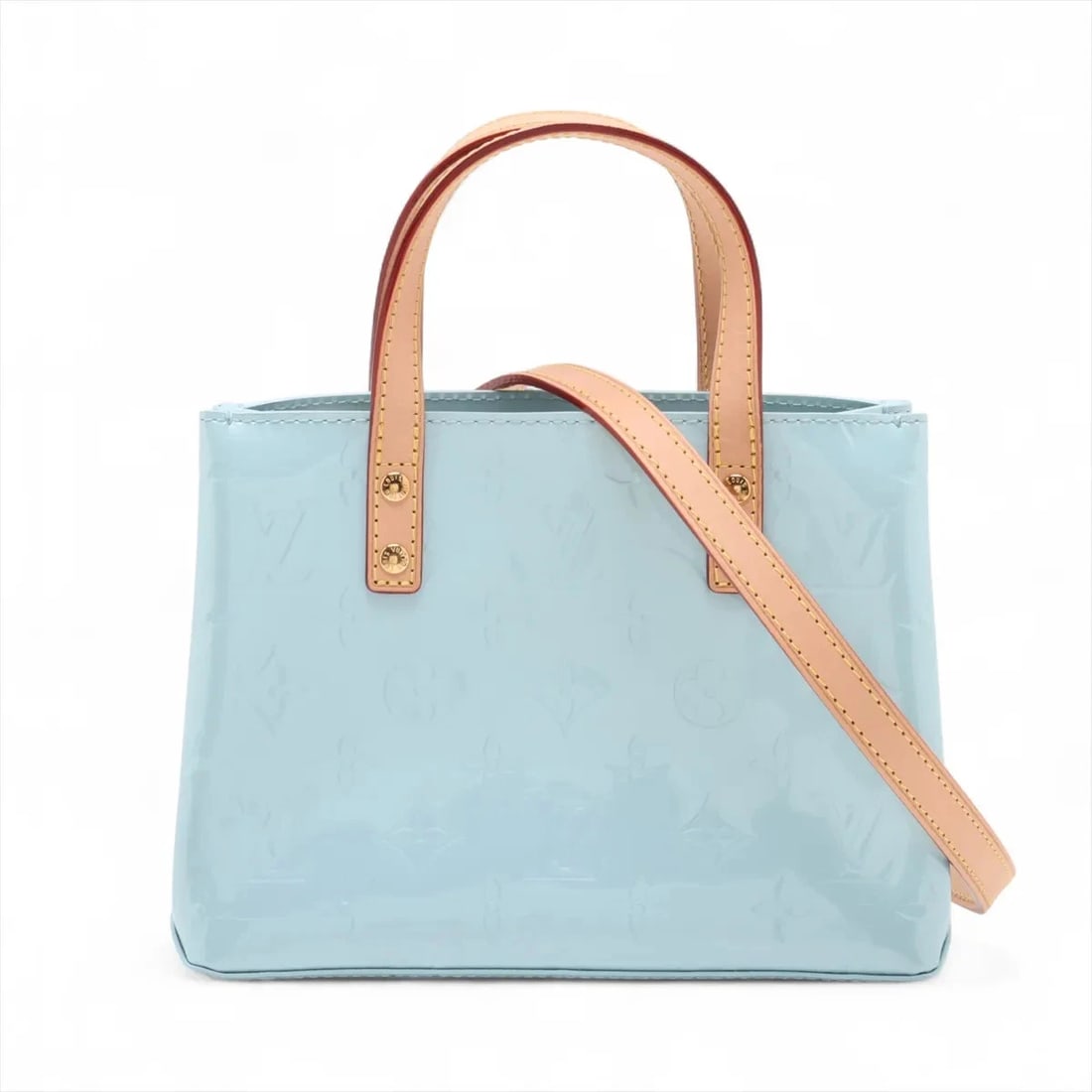 LOUIS VUITTON VERNIS READE PM BLUE: Louis Vuitton Vernis Reade PM Blue Brand: Louis Vuitton Type: Hand bag Material: None Color: Blue Size: Height:6.1inch Length:8.3inch Depth:3.9inch Handle height:3.1inch Accessories: None