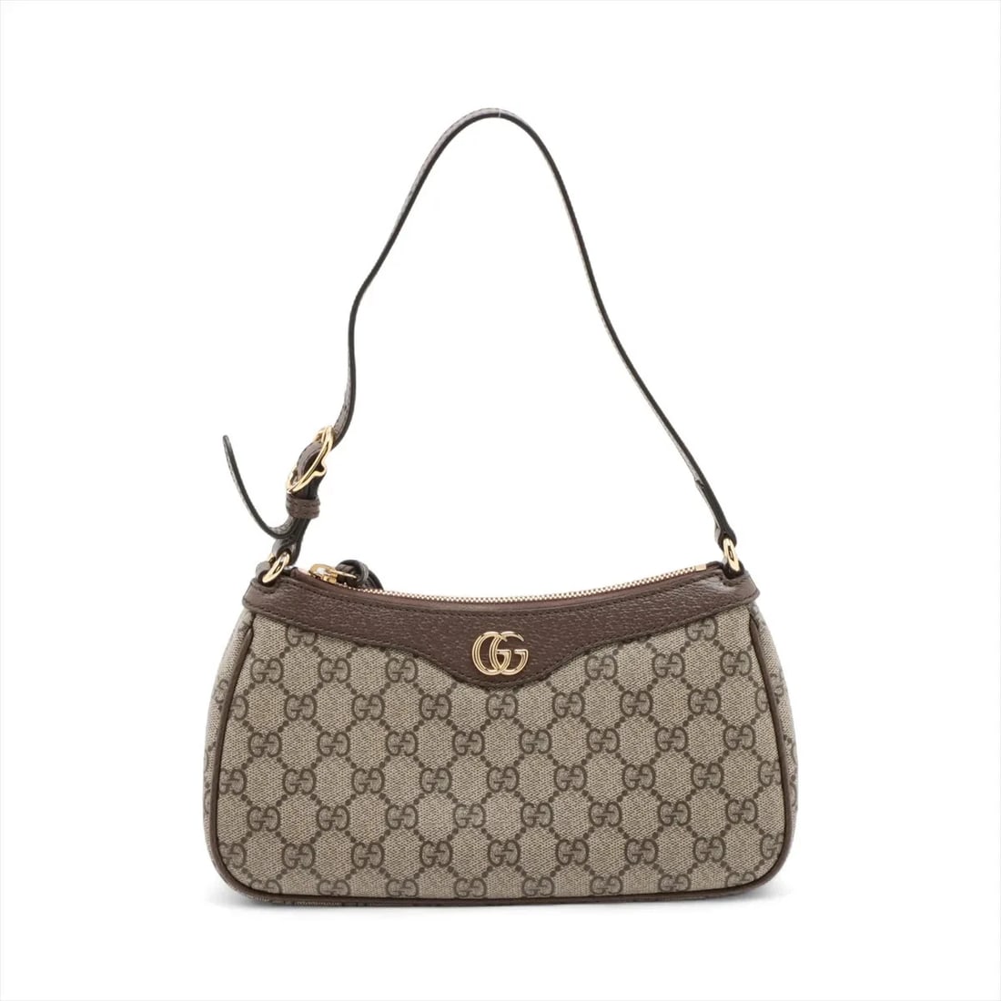 GUCCI GG SUPREME PVCX LEATHER SHOULDER BAG: Gucci GG Supreme PVCx leather Shoulder bag Brand: Gucci Type: Shoulder bag Material: PVC Color: Beige Size: Height:5.5inch Length:10.0inch Depth:2.4inch Shoulder height:8.5inch Accessories: None