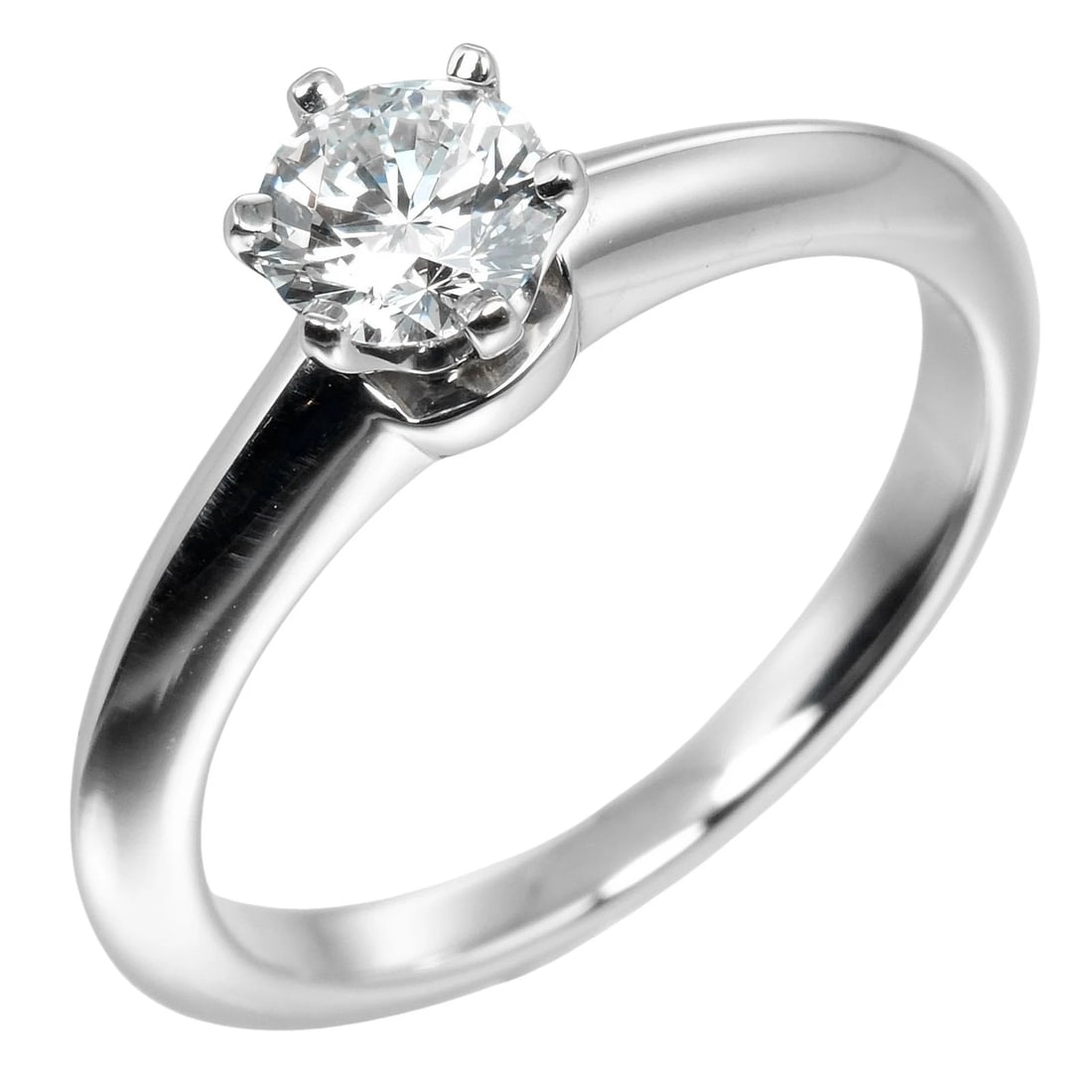 TIFFANY & CO. SOLITAIRE PT950 DIAMOND RING (1 of 5)