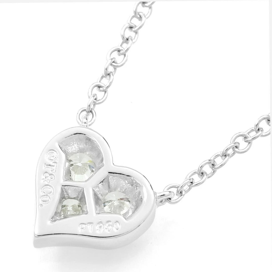 TIFFANY&CO. SENTIMENTAL HEART NECKLACE DIAMOND PLATINUM PT950: Tiffany&Co. Sentimental Heart Necklace Diamond Platinum Pt950 Brand: Tiffany & Co. Type/Style: Necklace Material: Metal Purity Pt950, Metal Platinum (Pt950), Main Stone/Creation Natural Color: Plat