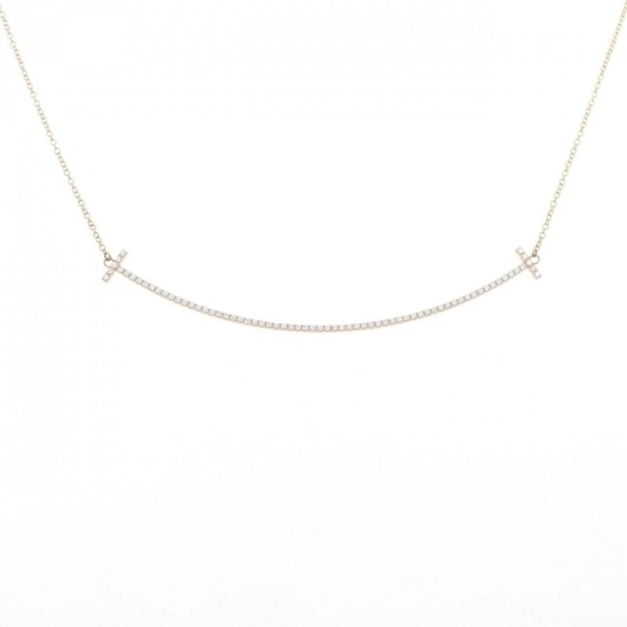 TIFFANY & CO. T SMILE LARGE DIAMOND K18PG NECKLACE (1 of 5)
