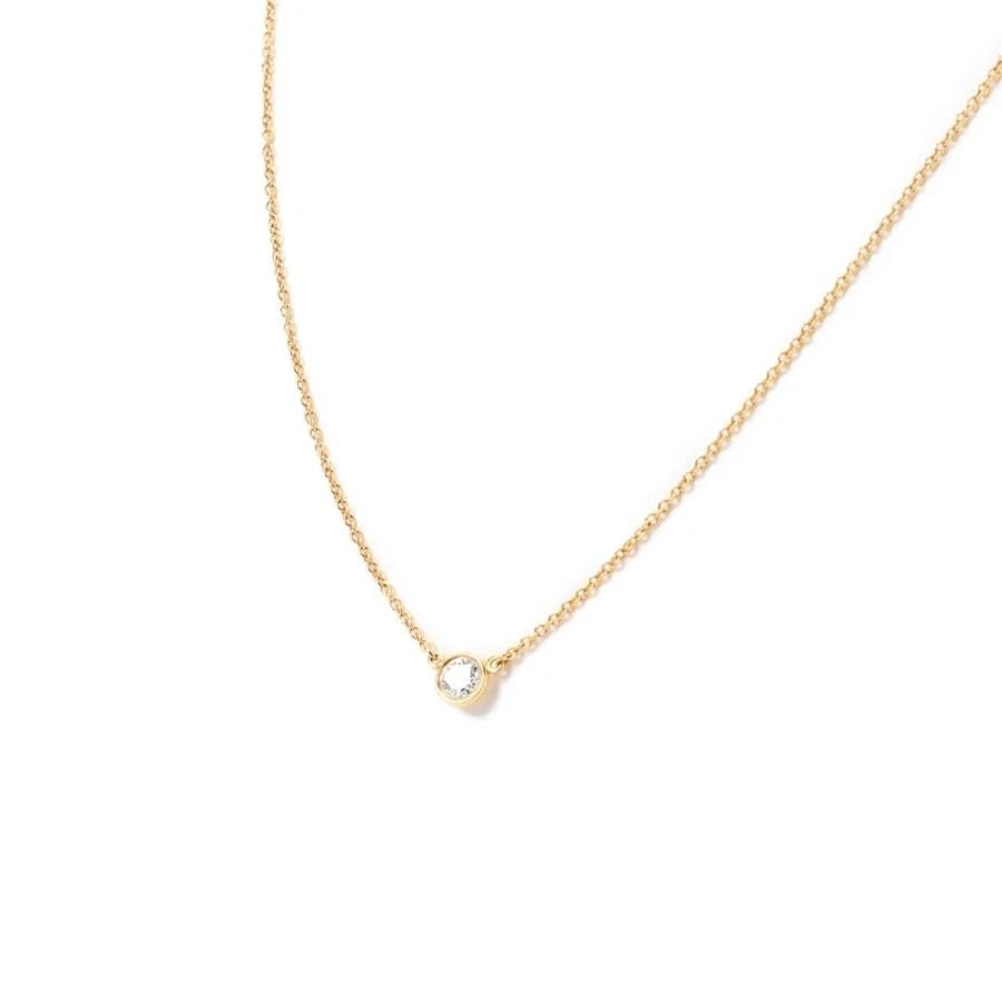 TIFFANY & CO. DIAMOND K18YG NECKLACE: Tiffany & Co. Diamond K18YG Necklace Brand: Tiffany & Co. Type/Style: Necklace Material: Metal Purity K18, Metal Yellow Gold, Main Stone/Creation Natural Color: Yellow Gold Size: Chain: 41.5cm