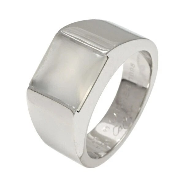 CARTIER TANK MOONSTONE K18 WHITE GOLD RING (1 of 5)