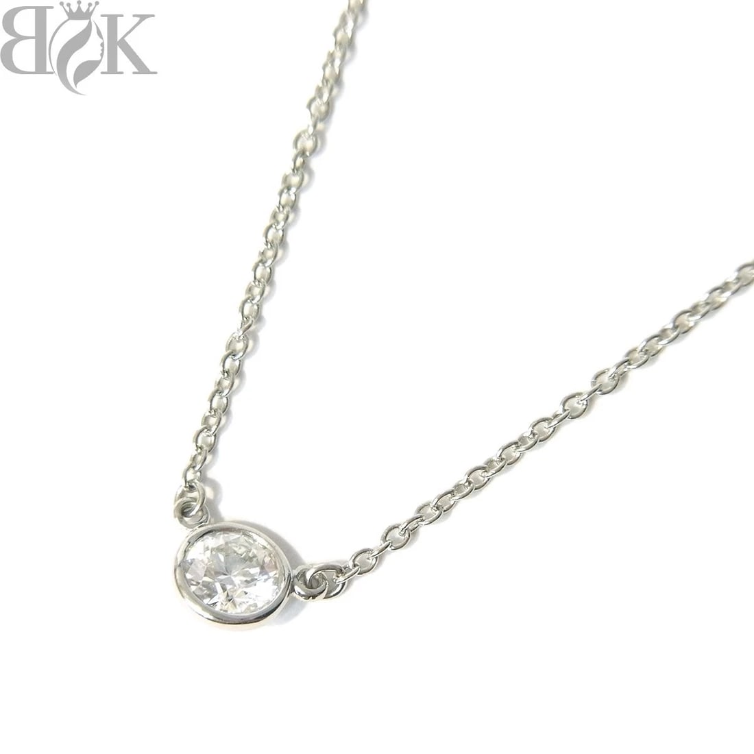 TIFFANY SINGLE DIAMOND PENDANT NECKLACE: Tiffany Single Diamond Pendant Necklace Brand: Tiffany & Co. Type/Style: Necklace Material: Metal Purity PT950, Metal PT950 Platinum, Main Stone/Creation Natural Color: Platinum Size: Total