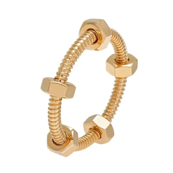 CARTIER ECRU K18 PINK GOLD RING: Cartier Ecru K18 Pink Gold Ring Brand: Cartier Type/Style: Ring Material: Metal Purity K18, Metal Pink Gold, Color: Pink Gold Size: US 9 Accessories: None Accessories Notice: When purchasi
