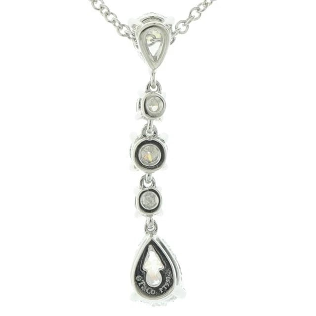 TIFFANY & CO. TEARDROP DIAMOND PT950 NECKLACE: Tiffany & Co. Teardrop Diamond PT950 Necklace Brand: Tiffany & Co. Type/Style: Necklace Material: Metal Purity PT950, Metal Platinum, Main Stone/Creation Natural Color: Platinum Size: Top Maximum
