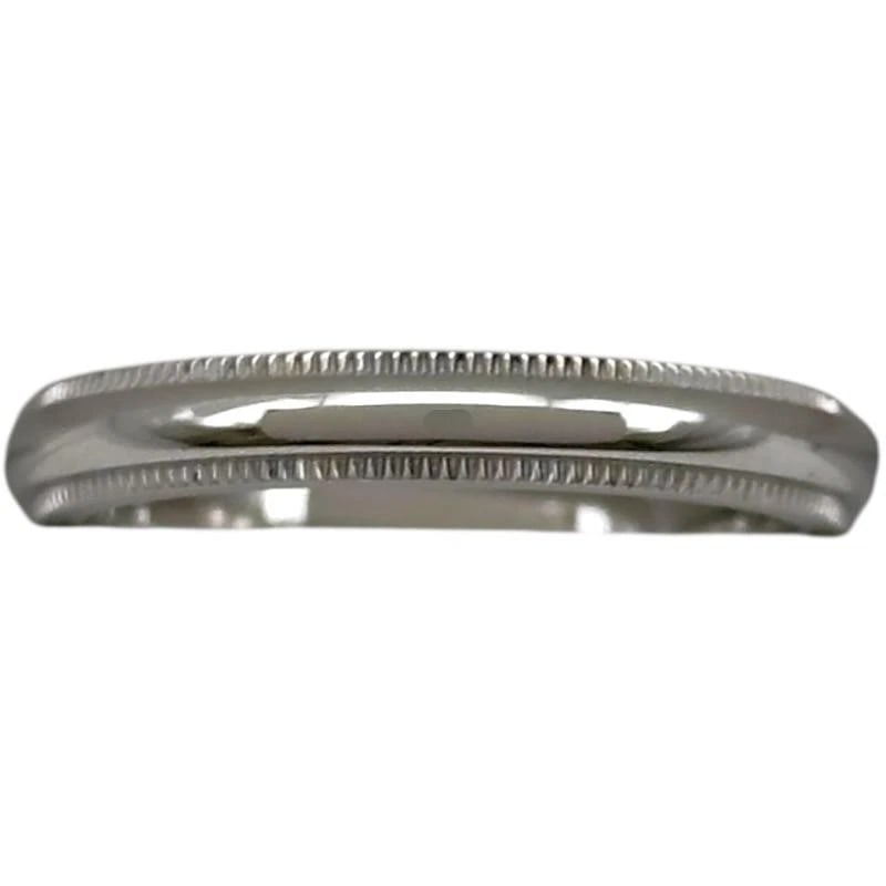 TIFFANY & CO. MILGRAIN BAND PLATINUM RING (1 of 3)