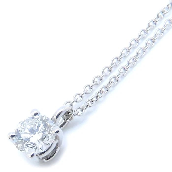 TIFFANY & CO. SOLITAIRE NECKLACE SINGLE DIAMOND PT950 PLATINUM: TIFFANY & Co. Solitaire Necklace Single Diamond Pt950 Platinum Brand: Tiffany & Co. Type/Style: Necklace Material: Metal Purity Pt950, Metal Pt950 Platinum, Main Stone/Creation Natural Color: