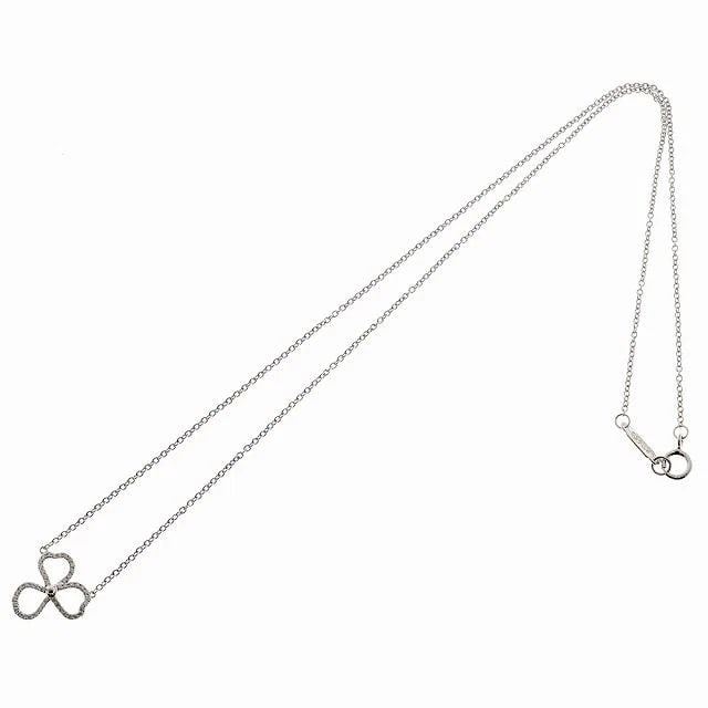 TIFFANY & CO. FLOWER OPEN DIAMOND PT950 NECKLACE (1 of 6)
