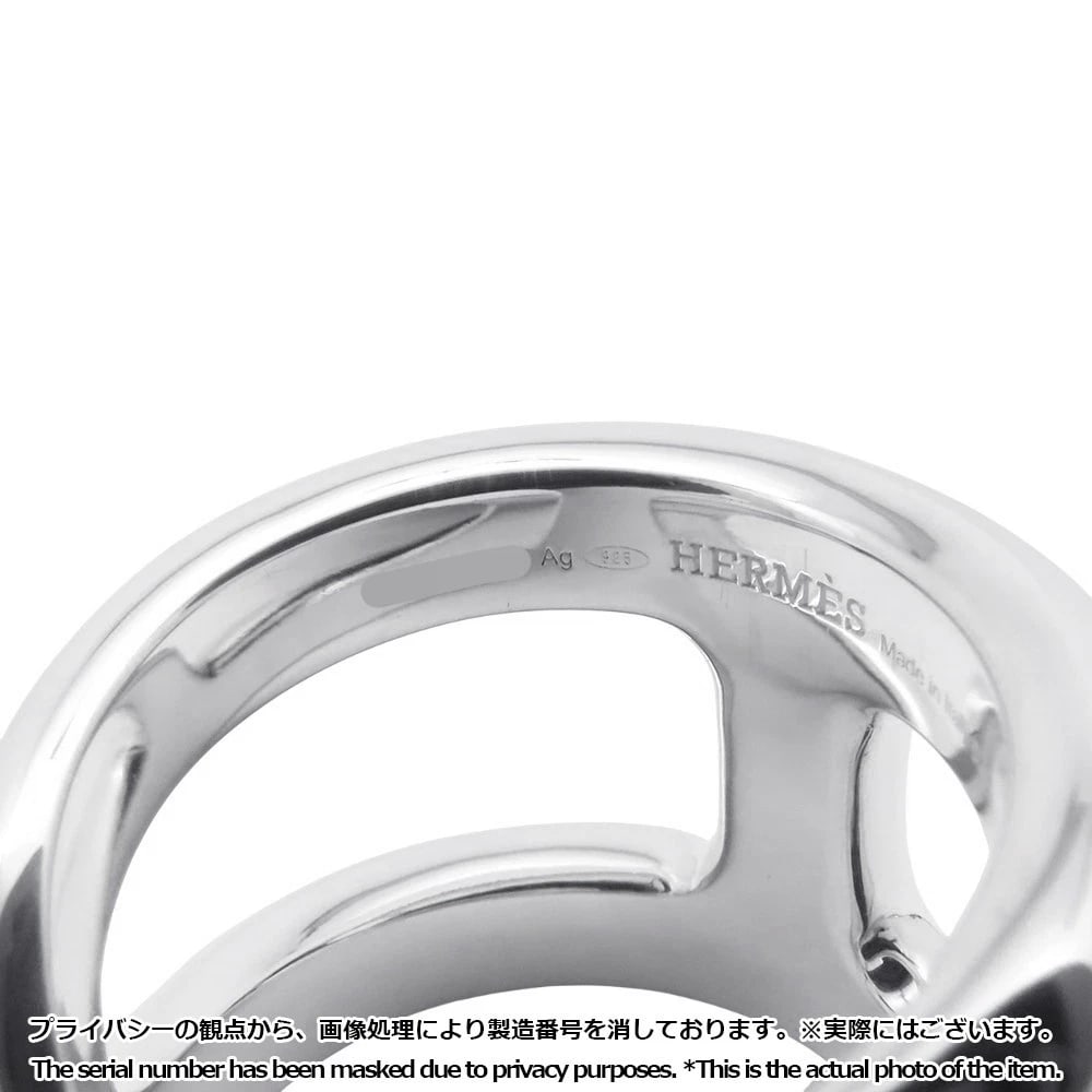 HERMES OSMOSE GM RINGS: Hermes Osmose GM Rings Brand: Hermes Type/Style: Ring Material: Metal Purity Sv925, Metal Silver, Color: Silver Size: US 6 Accessories: None Accessories Notice: When purchasing pre-owned