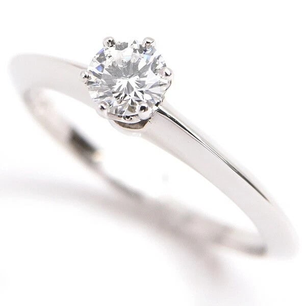 TIFFANY & CO. SOLITAIRE DIAMONDS PT950 RING: Tiffany & Co. Solitaire Diamonds PT950 Ring Brand: Tiffany & Co. Type/Style: Ring Material: Metal Purity Pt950, Metal Platinum, Color: Platinum Size: US 4.5 Accessories: None Accessories