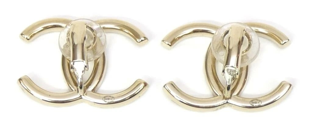 CHANEL COCO MARK RHINESTONE EARRINGS - 4