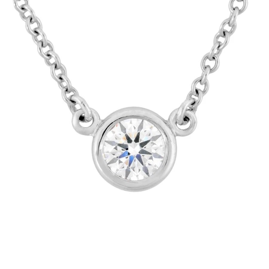 TIFFANY & CO. DIAMOND PT950 NECKLACE: Tiffany & Co. Diamond PT950 Necklace Brand: Tiffany & Co. Type/Style: Necklace Material: Metal Purity PT950, Metal Platinum, Main Stone/Creation Natural Color: Platinum Size: Chain length: