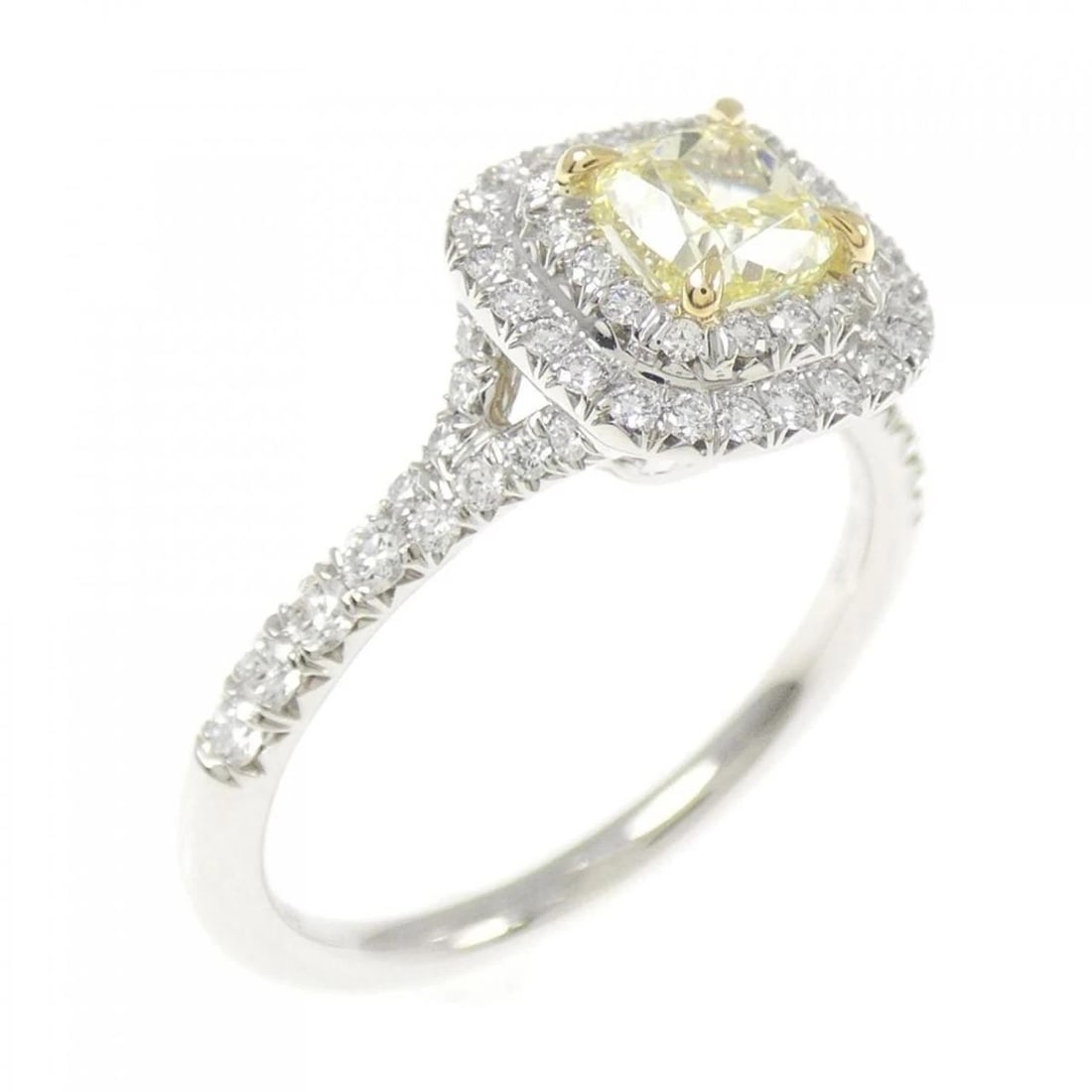 TIFFANY & CO. SOLESTE PT950 K18YG DIAMOND RING: Tiffany & Co. Soleste Pt950 K18YG Diamond Ring Brand: Tiffany & Co. Type/Style: Ring Material: Metal Purity Pt950 K18, Metal Platinum Yellow Gold, Main Stone/Creation Natural Color: Platinum Yellow