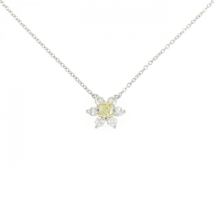 TIFFANY & CO. BUTTERCUP DIAMOND PT950 K18YG NECKLACE (1 of 5)