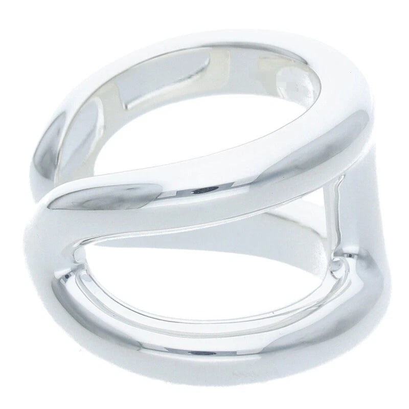 HERMES OSMOSE GM SILVER .RINGS: Hermes Osmose GM Silver .Rings Brand: Hermes Type/Style: Ring Material: Metal Purity Sv925, Metal Silver, Color: Silver Size: US 6.5 Accessories: None Accessories Notice: When purchasing p