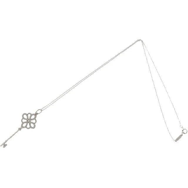 TIFFANY & CO. KNOT KEY DIAMOND K18WG LADIES NECKLACE: Tiffany & Co. Knot Key Diamond K18WG Ladies Necklace Brand: Tiffany & Co. Type/Style: Necklace Material: Metal Purity K18, Metal White Gold, Main Stone/Creation Natural Color: White Gold Size: Top