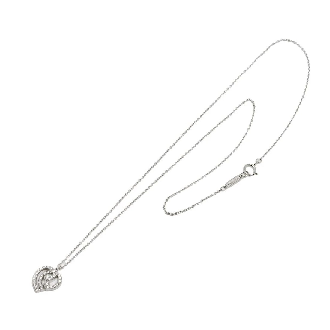 TIFFANY & CO. HEART DIAMOND NECKLACE PLATINUM PT950 (1 of 4)