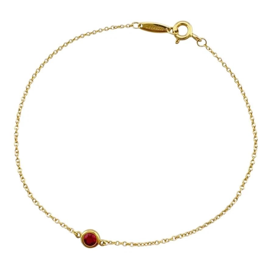 TIFFANY & CO. K18YG RUBY BRACELET: Tiffany & Co. K18YG Ruby Bracelet Brand: Tiffany & Co. Type/Style: Bracelet Material: Metal Purity K18, Metal Yellow Gold, Main Stone/Creation Natural Color: Yellow Gold Size: Total length: Approx