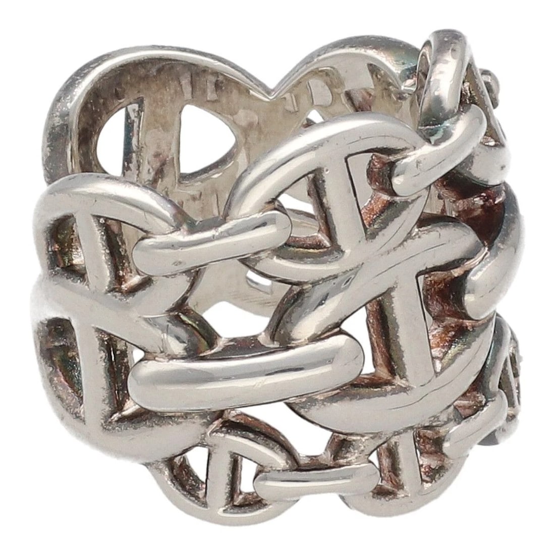 HERMES CHAINE D'ANCRE ENCHAINE SV925 RINGS: HERMES Chaine d'Ancre Enchaine SV925 Rings Brand: Hermes Type/Style: Ring Material: Metal Purity Sv925, Metal Silver, Color: Silver Size: US 6 Accessories: None Accessories Notice: When pu