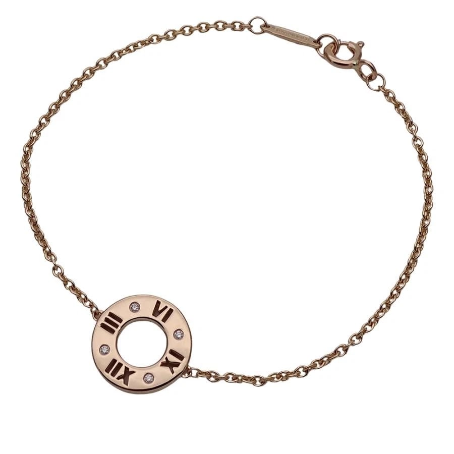 TIFFANY & CO. ATLAS PIERCED CIRCLE DIAMOND BRACELET: Tiffany & Co. Atlas Pierced Circle Diamond Bracelet Brand: Tiffany & Co. Type/Style: Bracelet Material: Metal Purity K18, Metal Pink Gold, Main Stone/Creation Natural Color: Pink Gold Size: Wrist