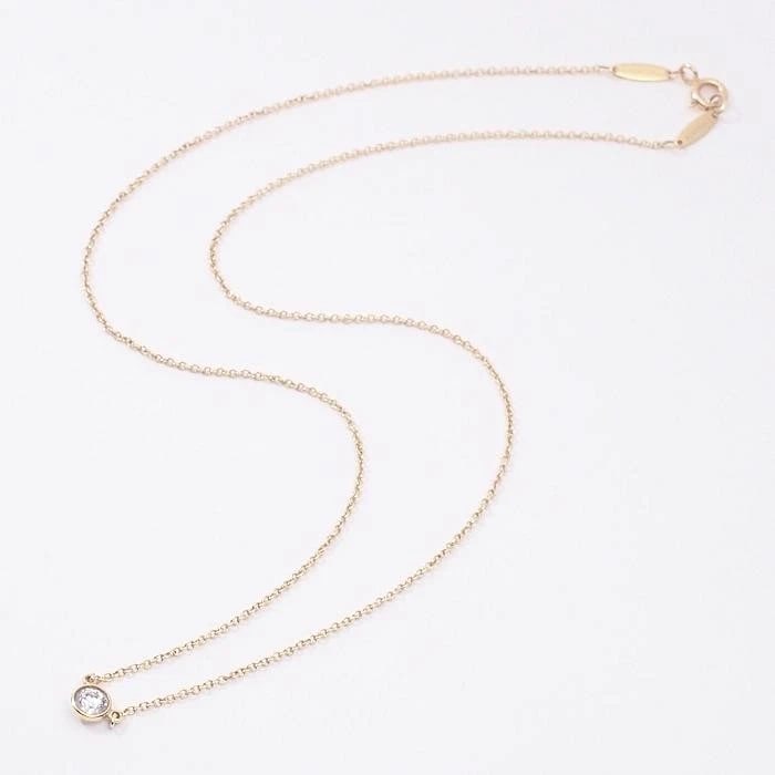 TIFFANY & CO. DIAMOND K18YG NECKLACE (1 of 3)
