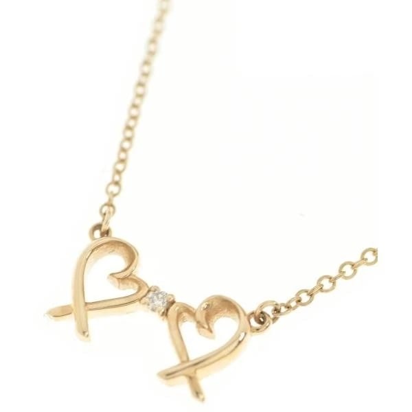 TIFFANY & CO. LOVING HEART K18RG DIAMOND NECKLACE: Tiffany & Co. Loving Heart K18RG Diamond Necklace Brand: Tiffany & Co. Type/Style: Necklace Material: Metal Purity K18, Metal Rose Gold, Main Stone/Creation Natural Color: Rose Gold Size: Actual M