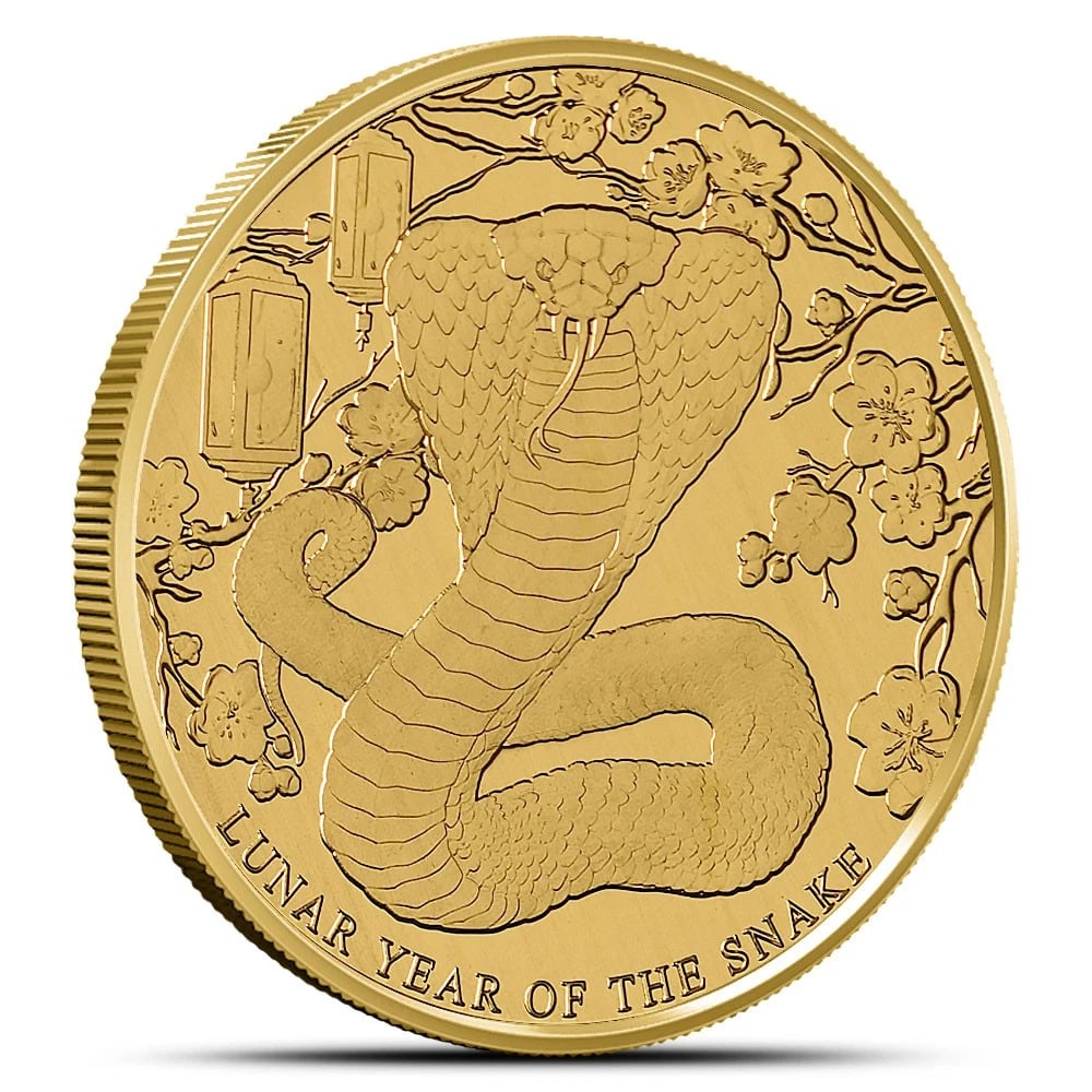 2025 1/10 OZ PROOF PITCAIRN ISLANDS GOLD LUNAR YEAR OF THE SNAKE COIN (1 of 2)