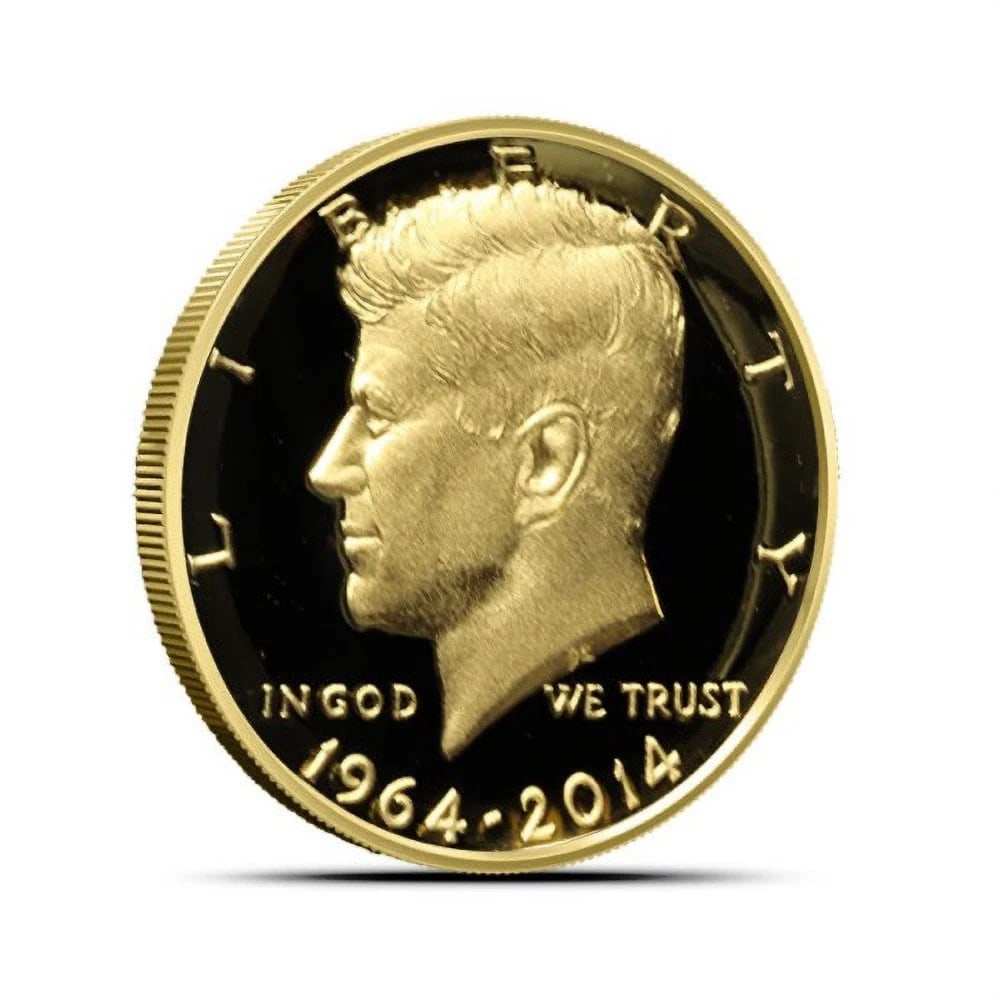 2014-W PROOF 50TH ANNIVERSARY KENNEDY GOLD HALF DOLLAR (1 of 2)