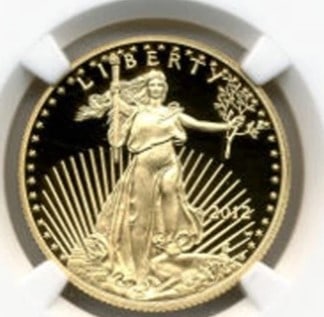 2012-W 1/2 OZ PROOF AMERICAN GOLD EAGLE COIN (1 of 2)
