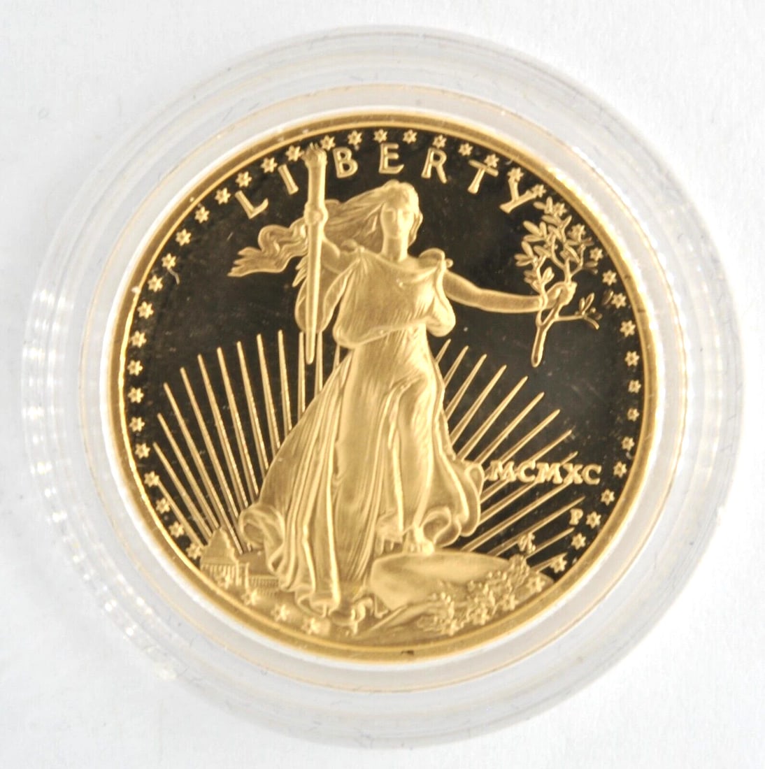 UNITED STATES 1990-P 1/2 OUNCE .917 FINE GOLD AMERICAN EAGLE (1 of 2)