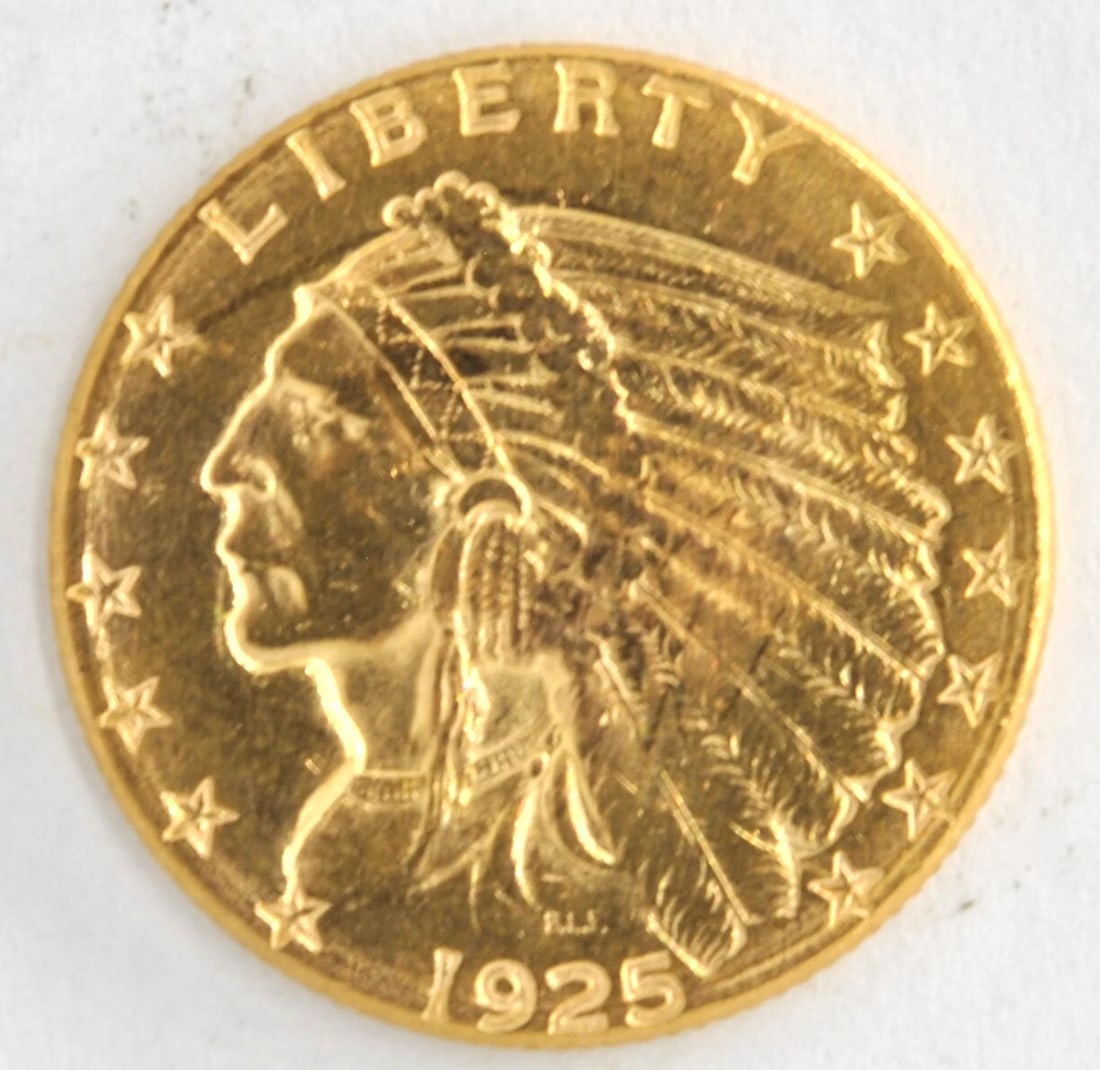 UNITED STATES 1925-D INDIAN $2.50 QUARTER EAGLE (1 of 2)