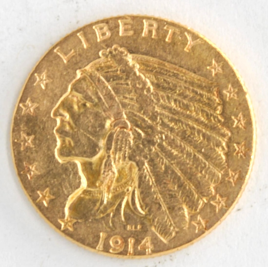 UNITED STATES 1914-D INDIAN $2.50 QUARTER EAGLE (1 of 2)